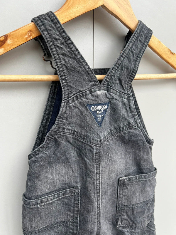 Oshkosh Grey Denim Dungarees 12M