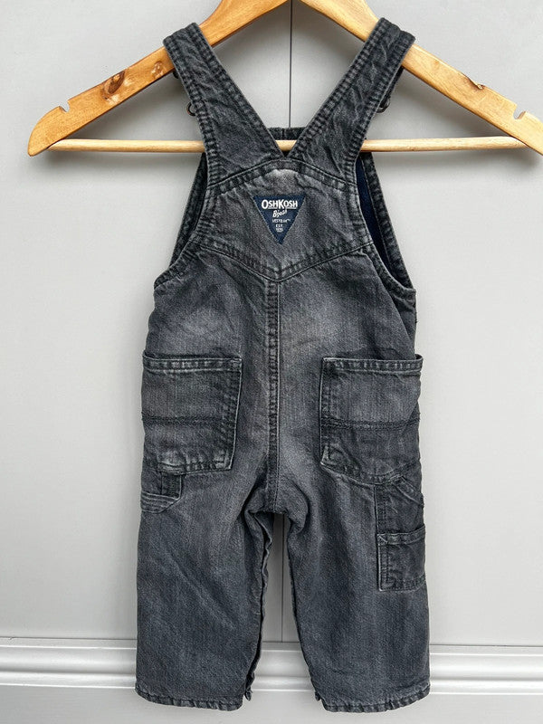 Oshkosh Grey Denim Dungarees 12M