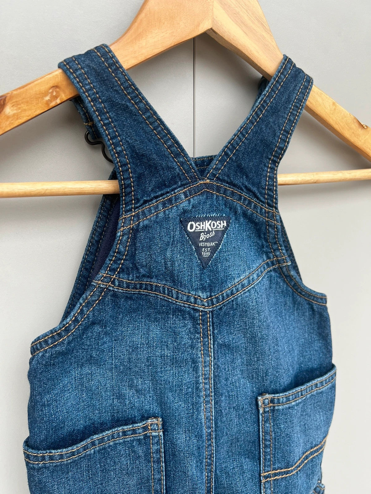 Oshkosh Fleece Lined Denim Dungarees 12M