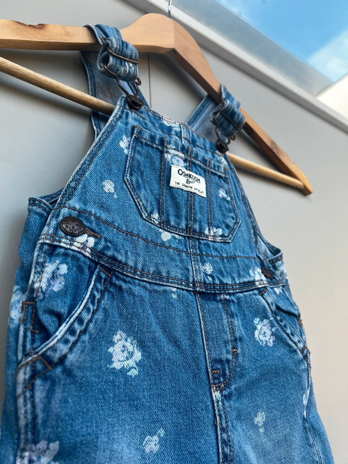 Oshkosh Floral Denim Dungarees 12M