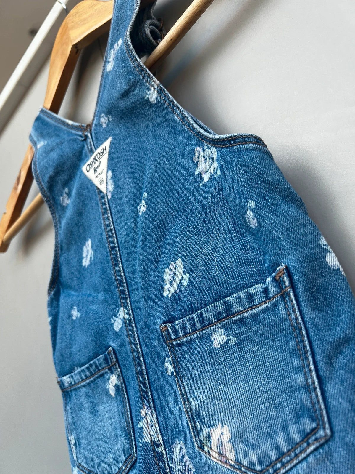 Oshkosh Floral Denim Dungarees 12M