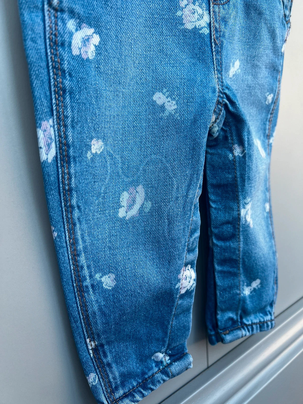 Oshkosh Floral Denim Dungarees 9M