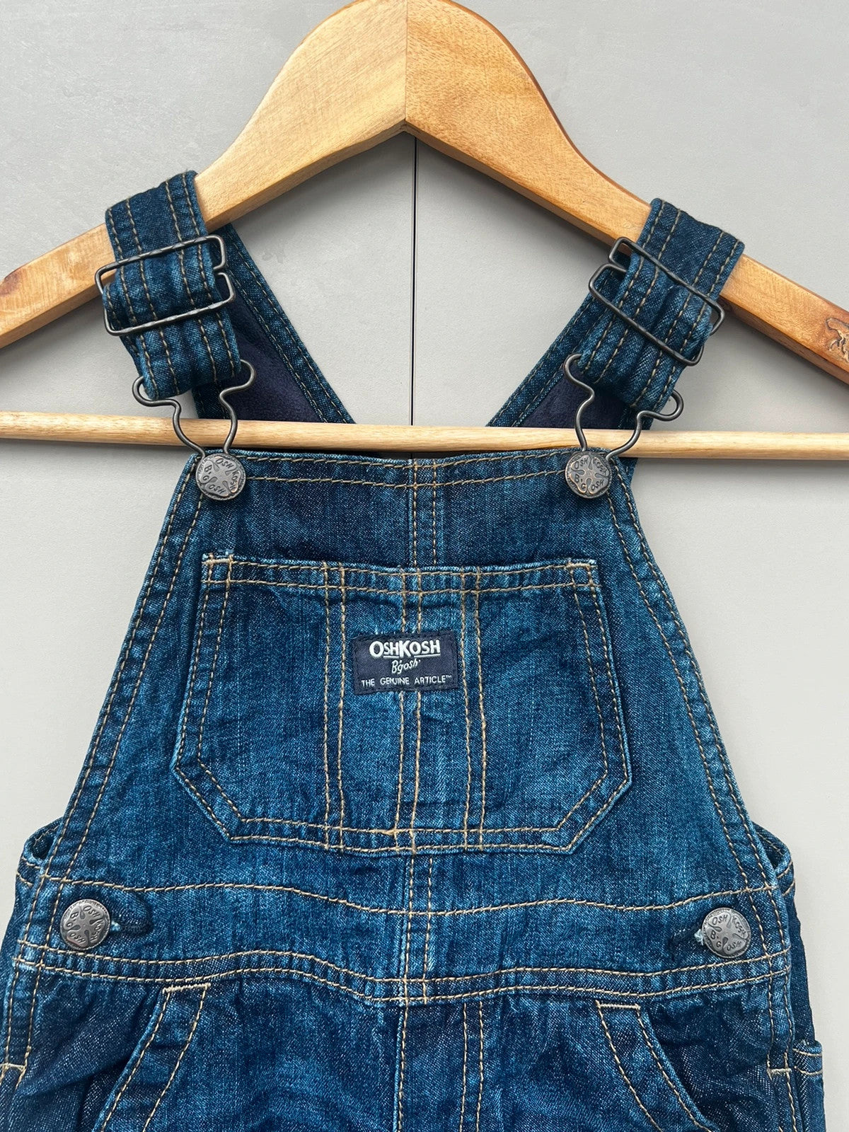 Oshkosh Fleece Lined Denim Dungarees 2T