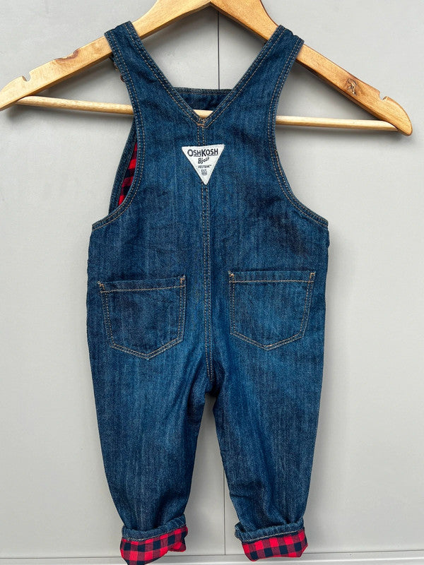 Oshkosh Heart Denim Girls Dungarees 12M