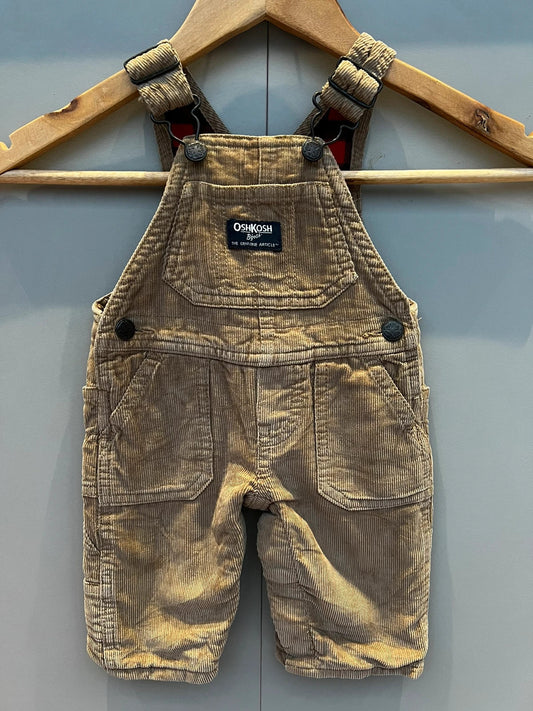 Oshkosh Corduroy Beige Dungarees 3M