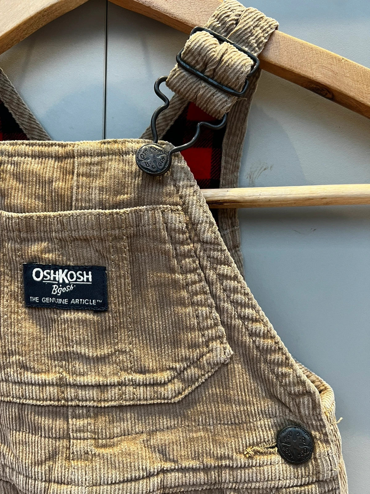 Oshkosh Corduroy Beige Dungarees 3M