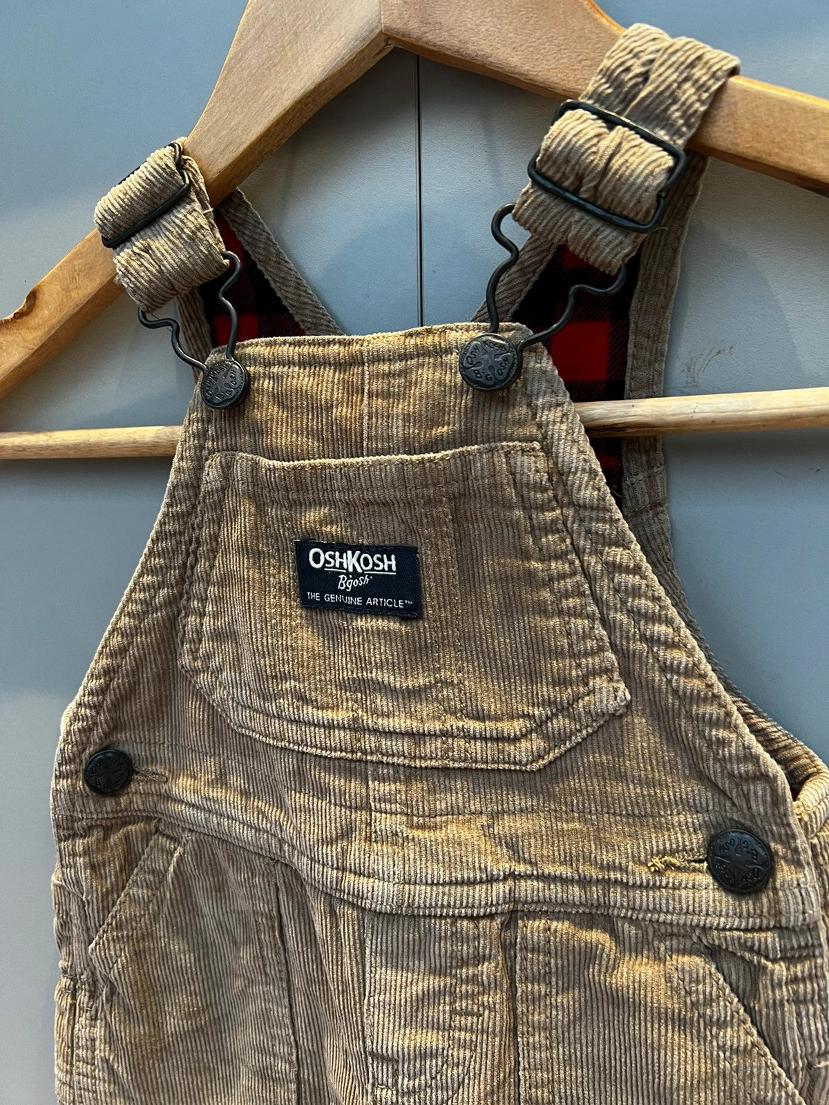 Oshkosh Corduroy Beige Dungarees 3M