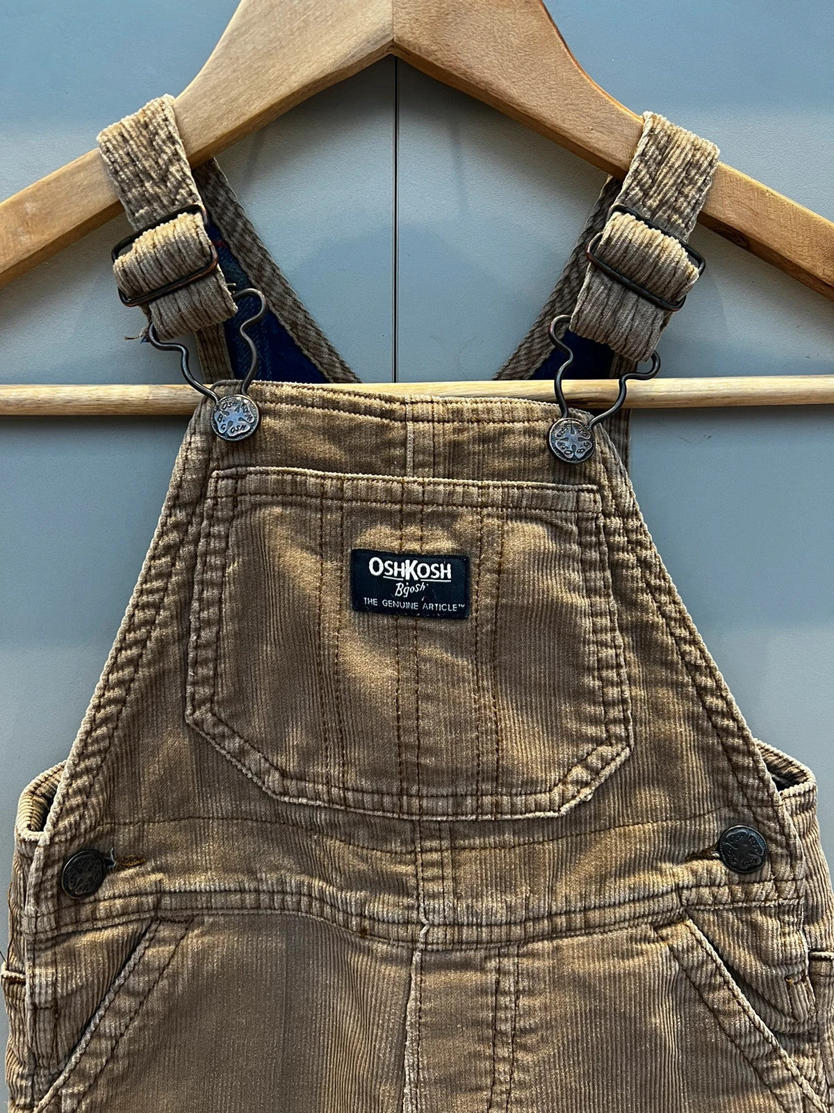 Oshkosh Beige Corduroy Dungarees 18M