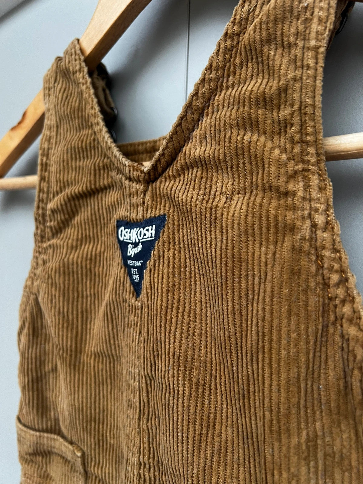 Oshkosh Corduroy Camel Dungarees 6M