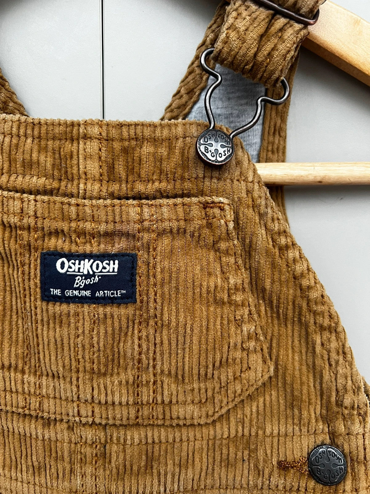 Oshkosh Corduroy Camel Dungarees 6M