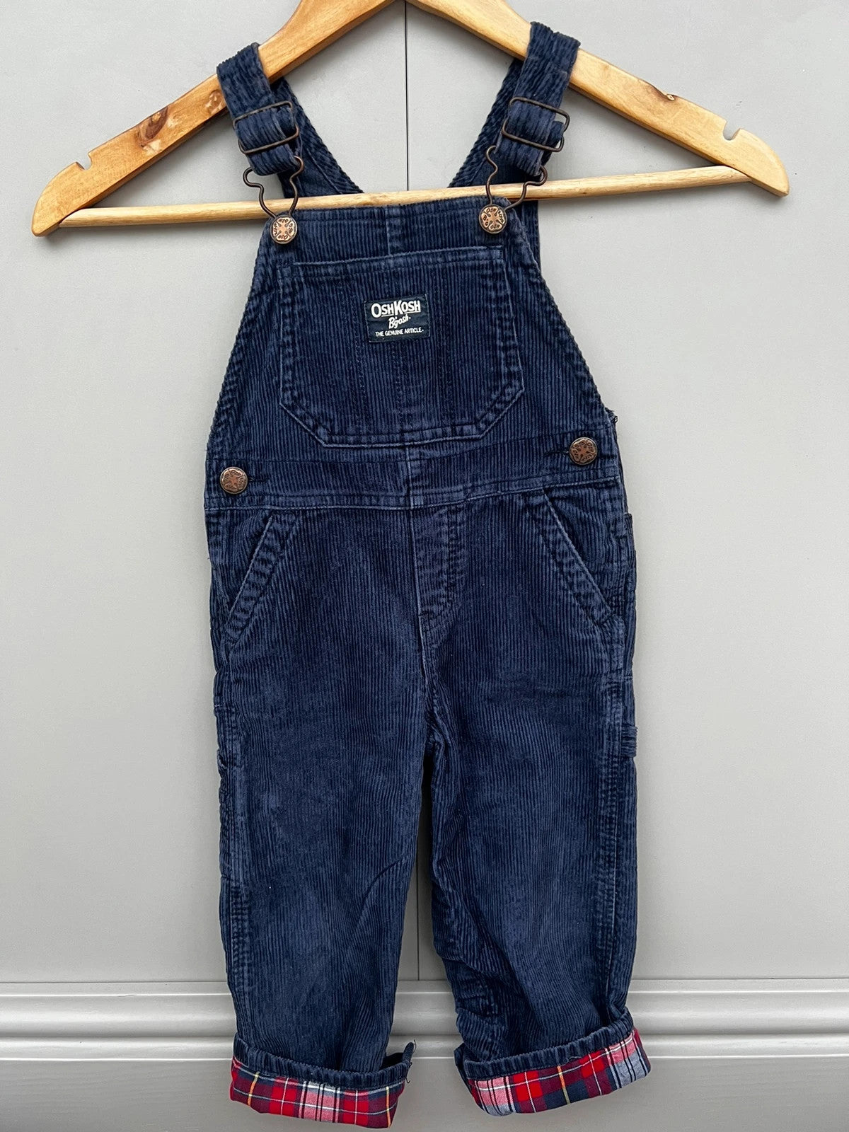 Oshkosh Corduroy Navy Dungarees 18M