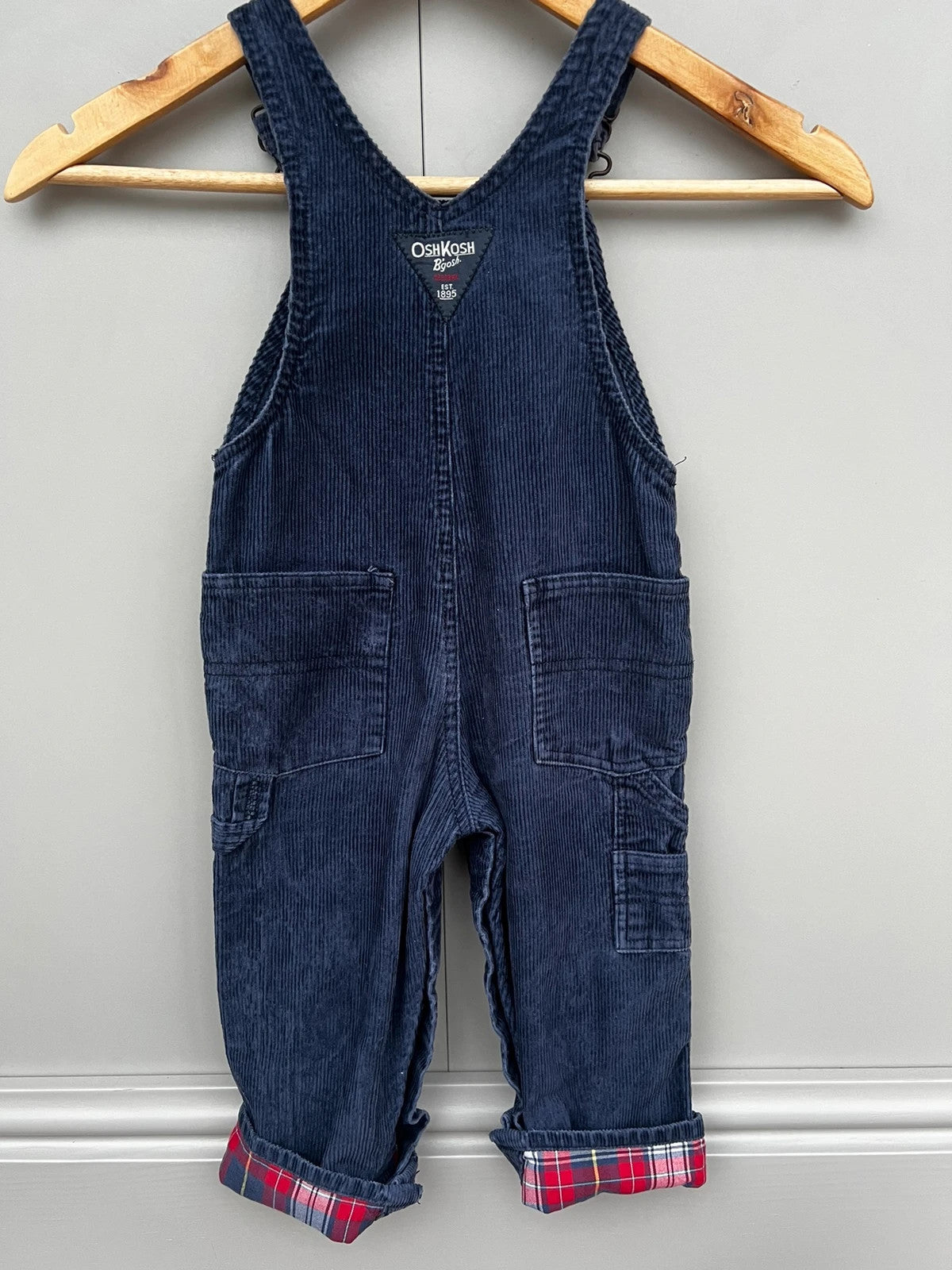 Oshkosh Corduroy Navy Dungarees 18M