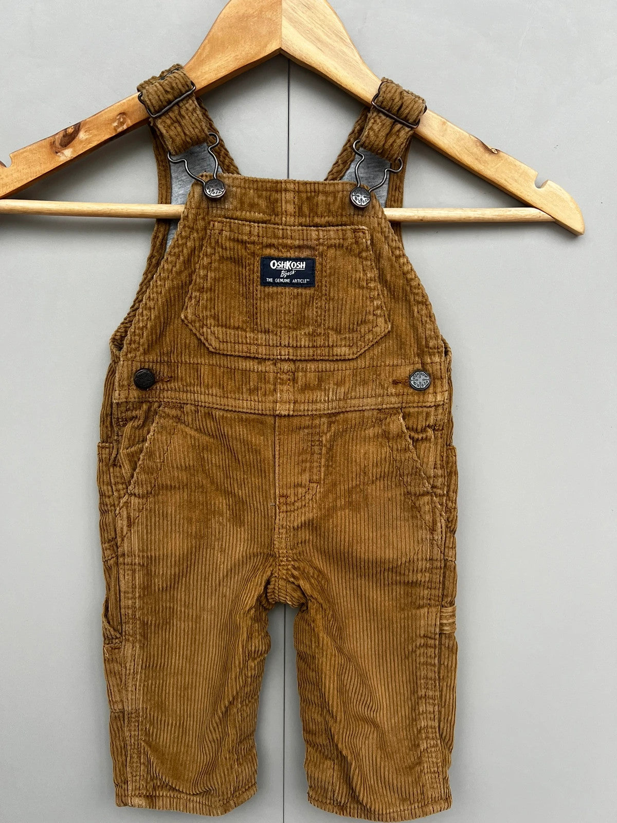 Oshkosh Corduroy Camel Dungarees 6M