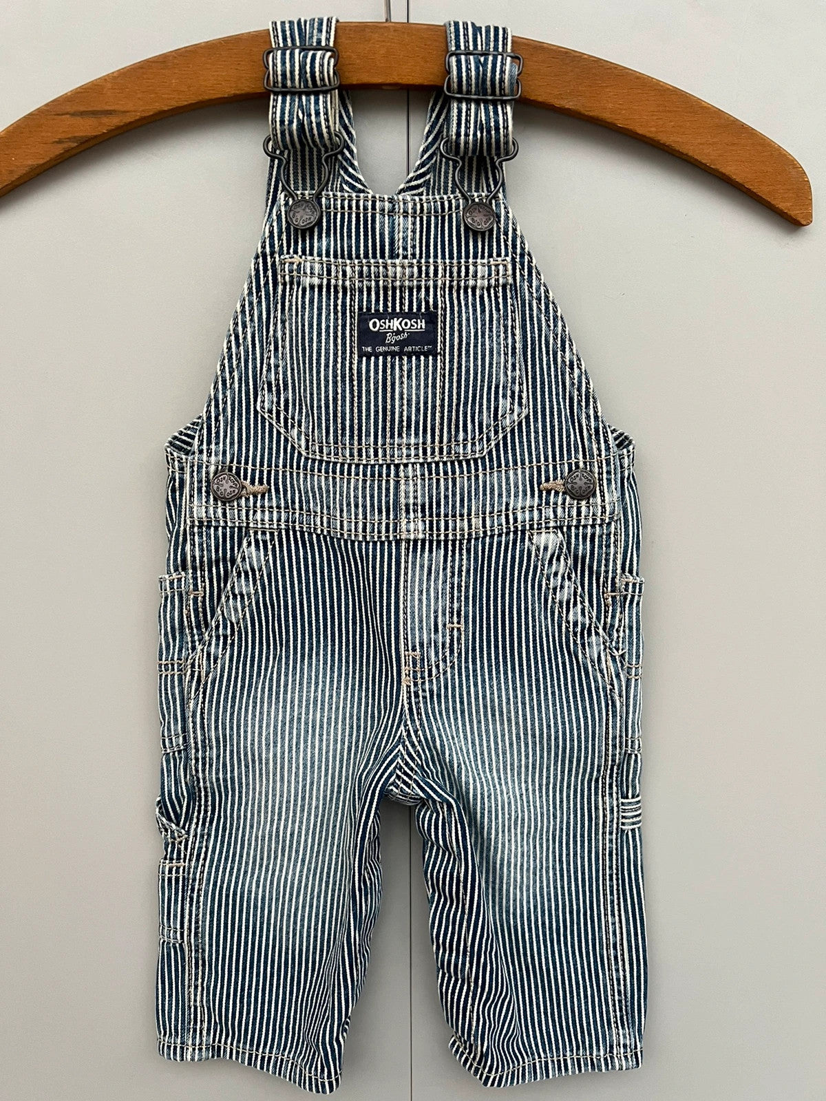 Oshkosh Hickory Stripe Dungarees 6M