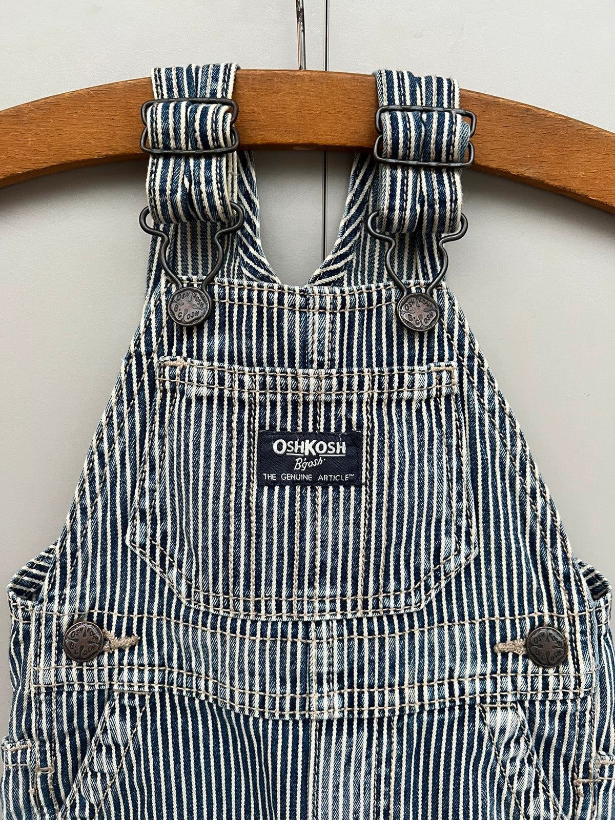 Oshkosh Hickory Stripe Dungarees 6M