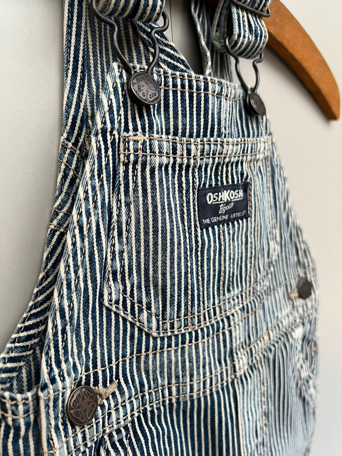 Oshkosh Hickory Stripe Dungarees 6M