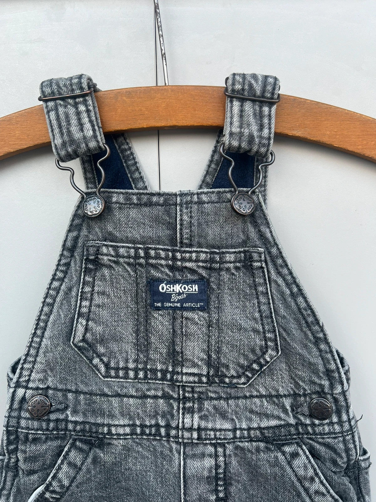 Oshkosh Gray Denim Dungarees Fleece Lined