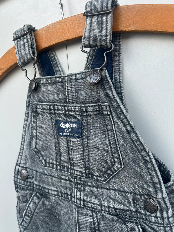 Oshkosh Grey Denim Dungarees Fleece Lined 9M