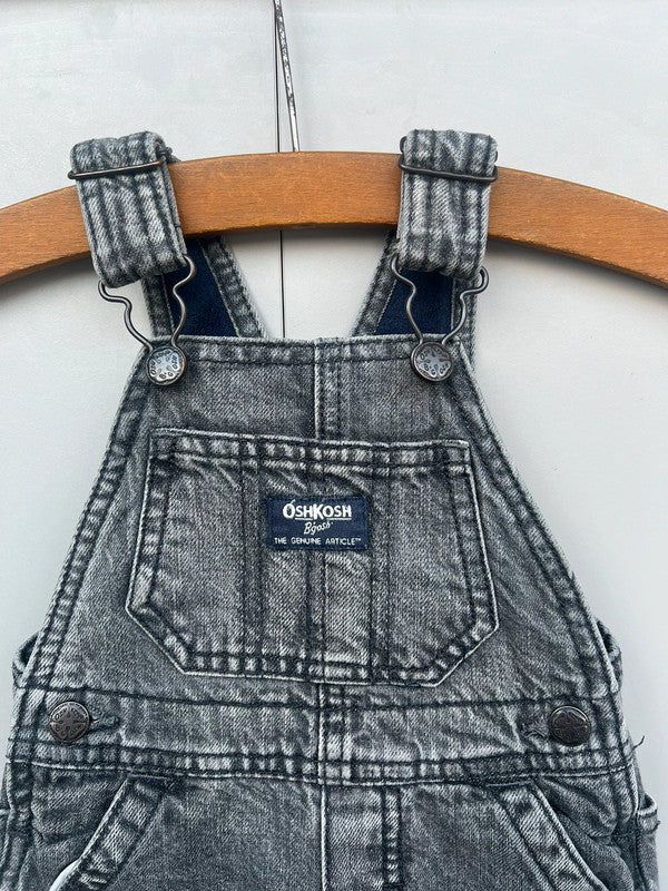 Oshkosh Grey Denim Dungarees Fleece Lined 9M
