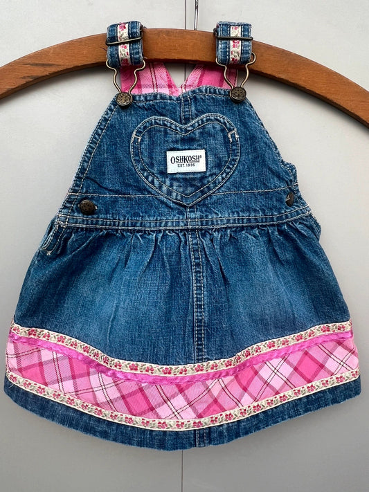 Oshkosh Vinyage Dungaree Denim Dress 3-6M