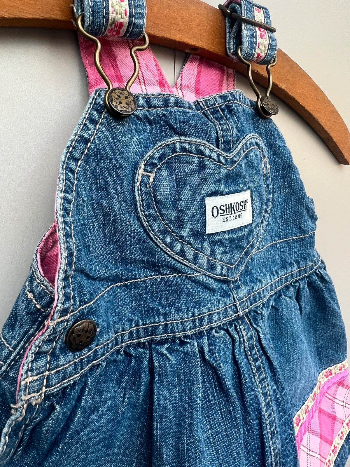 Oshkosh Vinyage Dungaree Denim Dress 3-6M