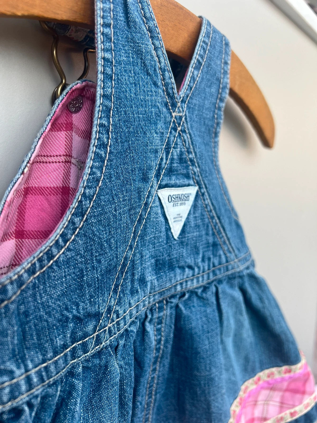 Oshkosh Vinyage Dungaree Denim Dress 3-6M