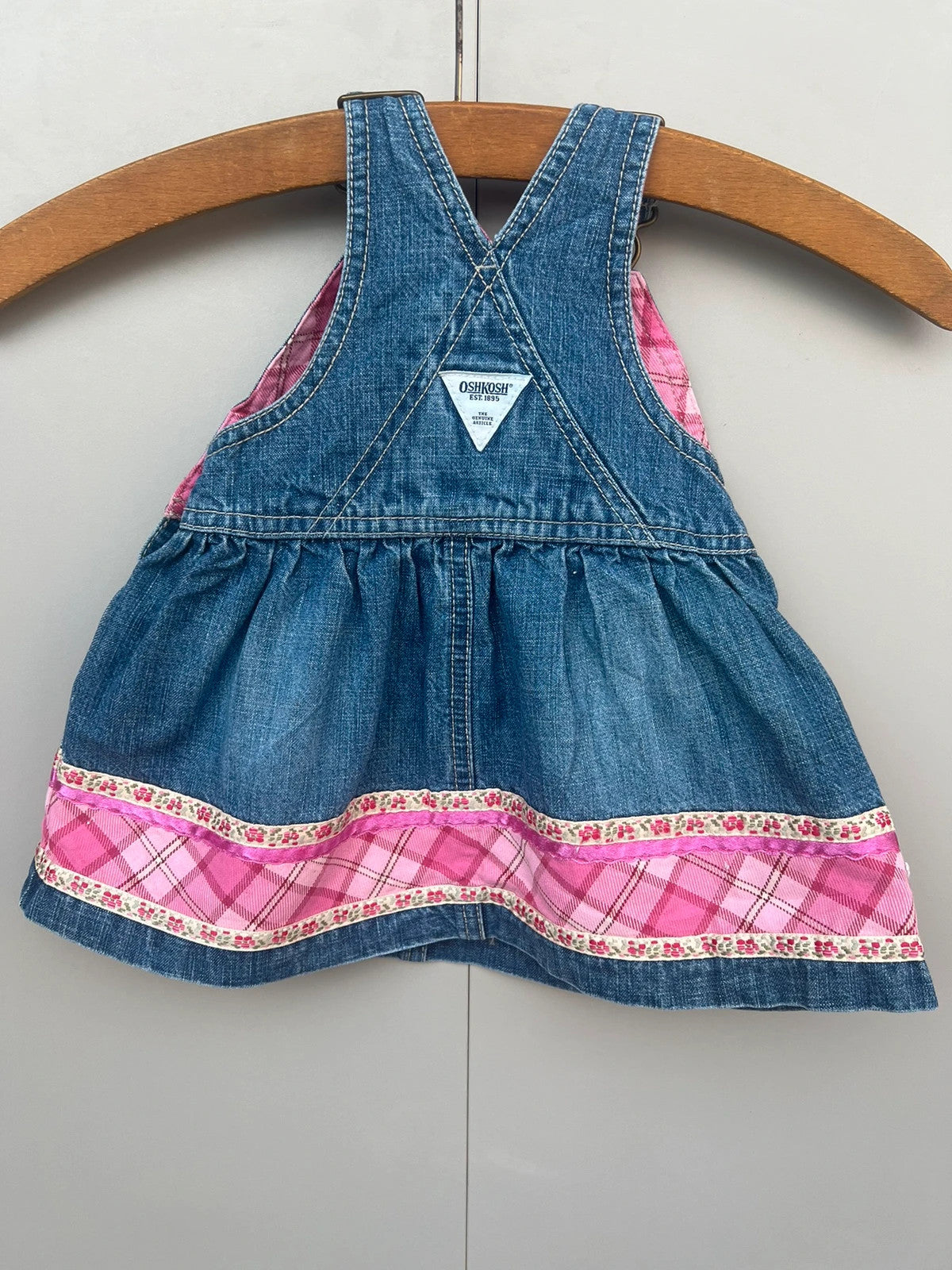 Oshkosh Vinyage Dungaree Denim Dress 3-6M