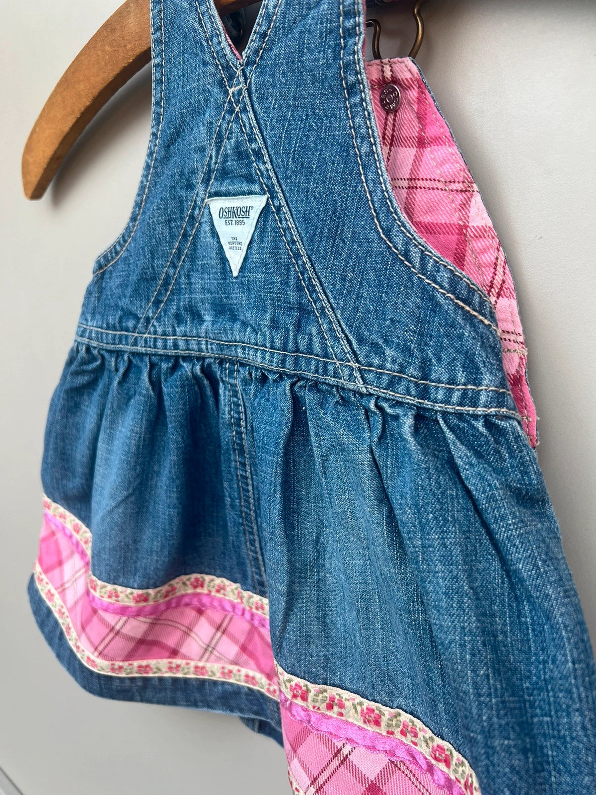 Oshkosh Vinyage Dungaree Denim Dress 3-6M