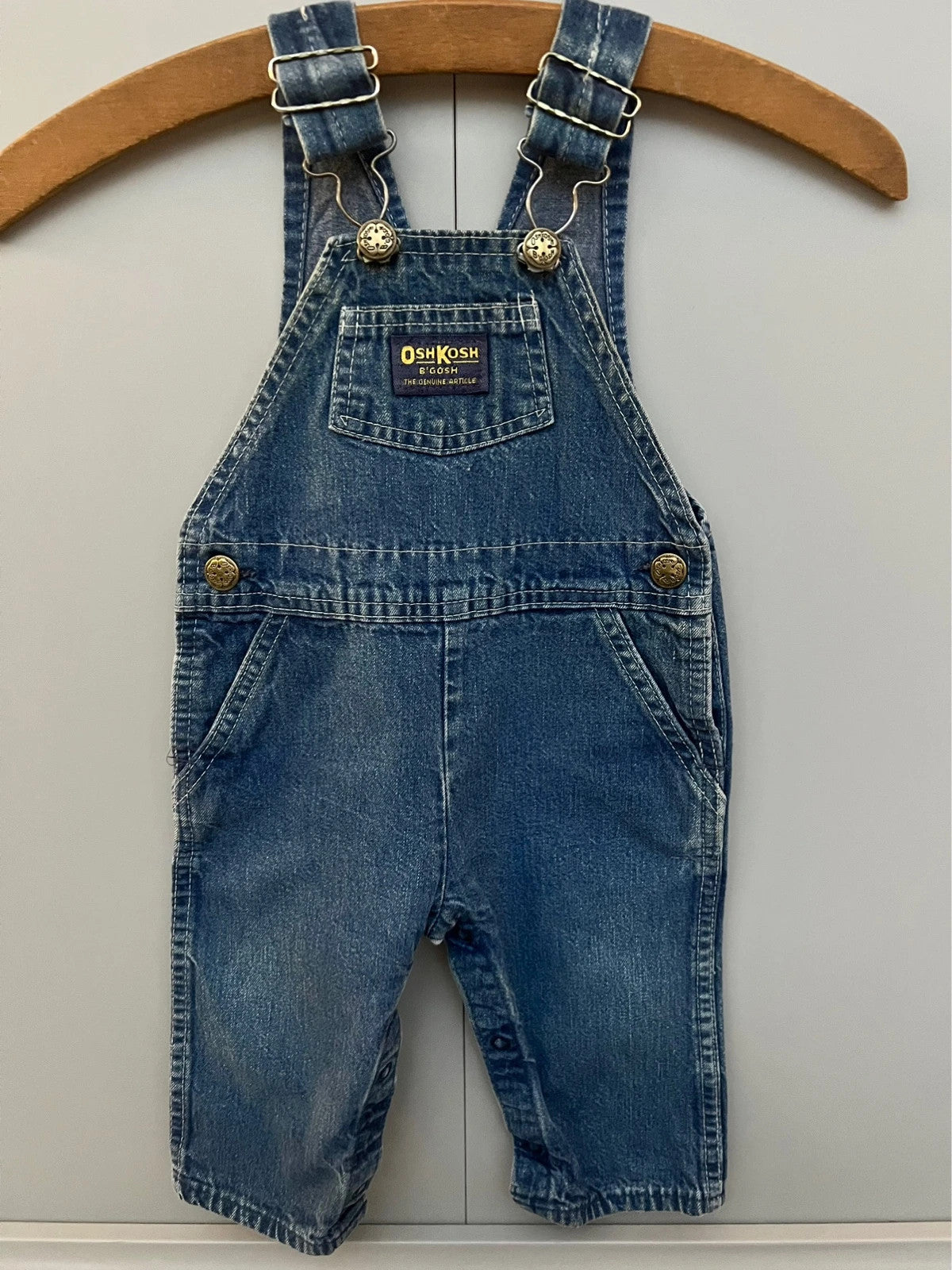 Oshkosh Unisex Vintage Denim Dungarees 12M