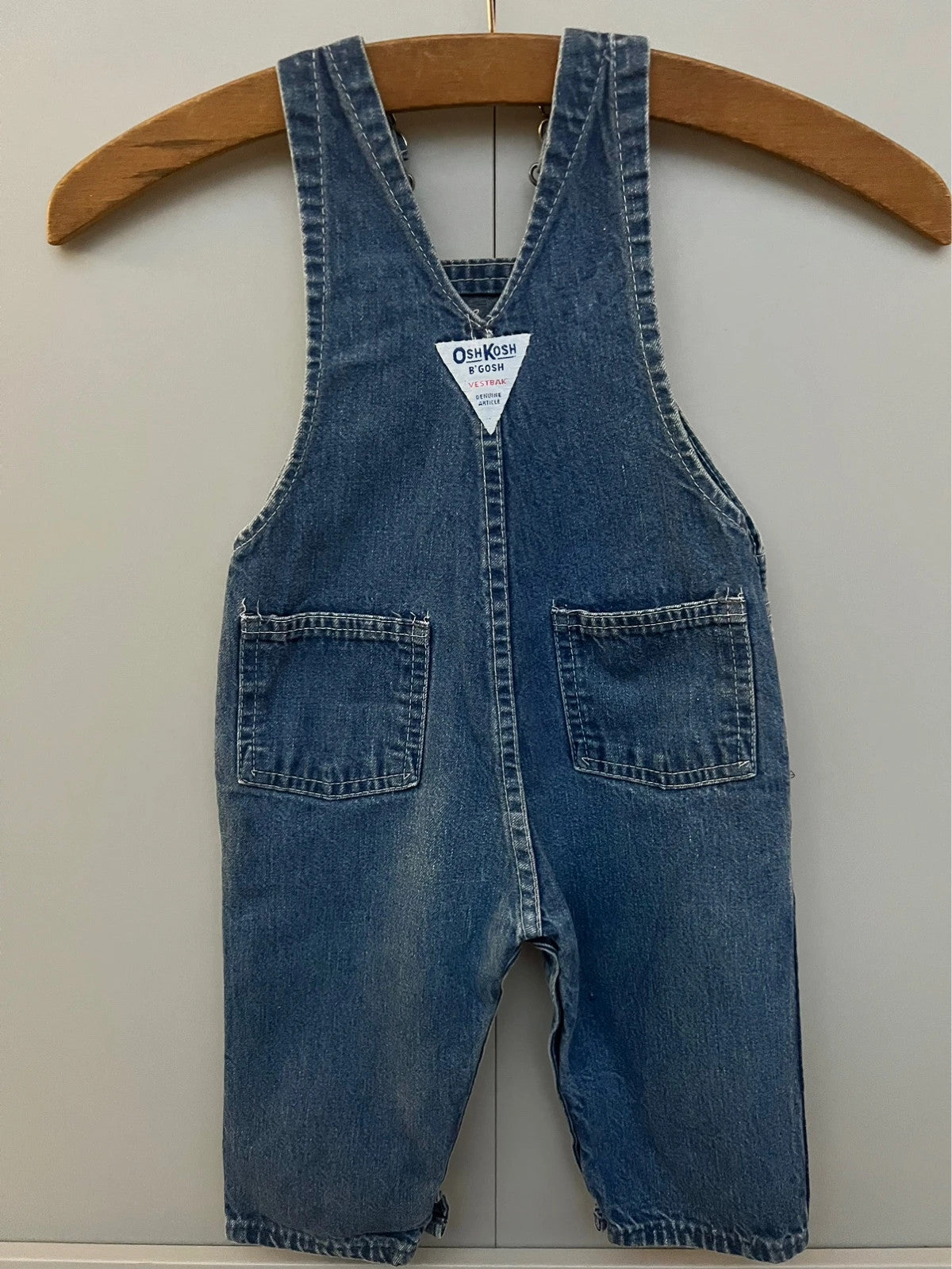 Oshkosh Unisex Vintage Denim Dungarees 12M