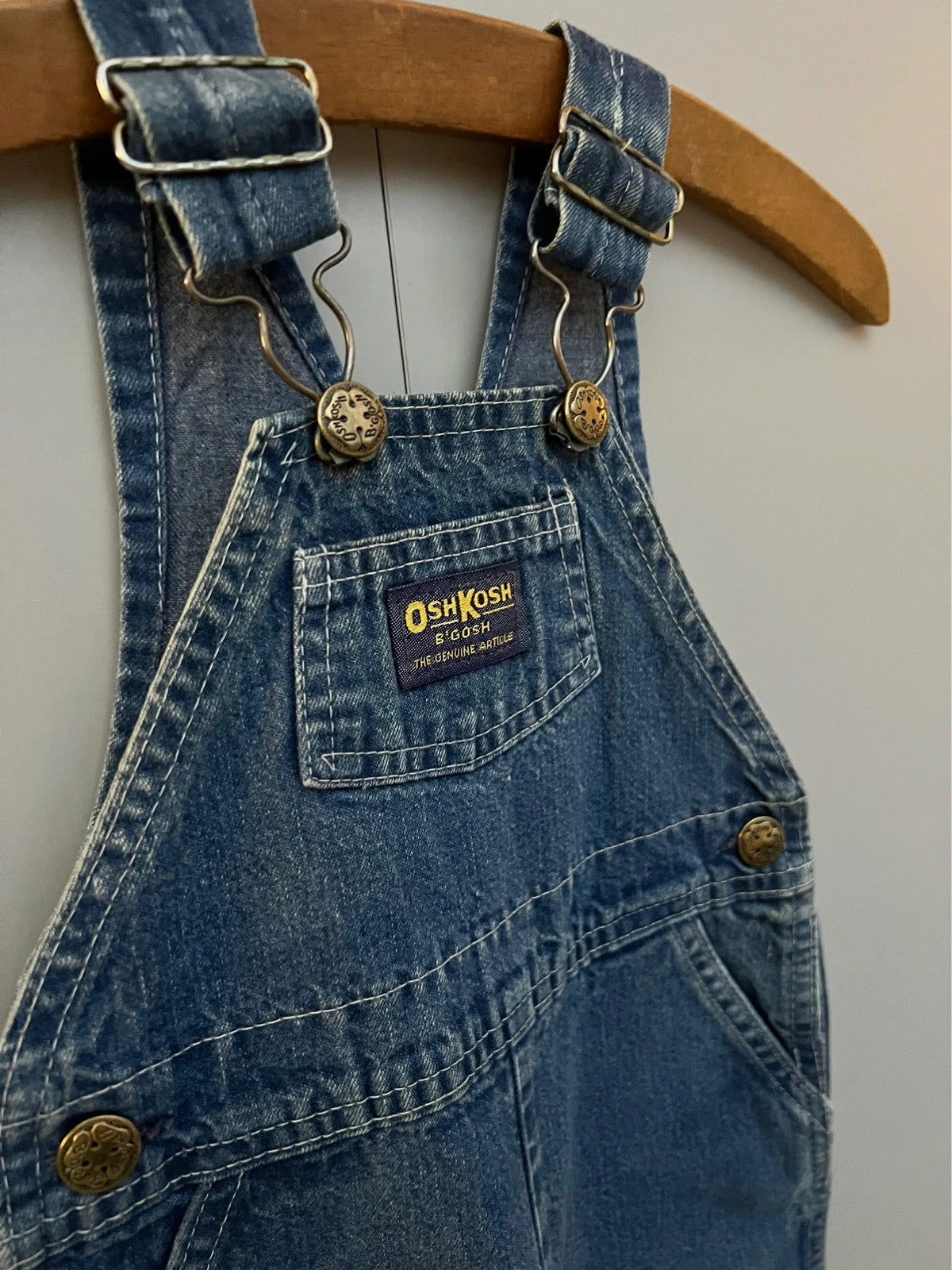 Oshkosh Unisex Vintage Denim Dungarees 12M