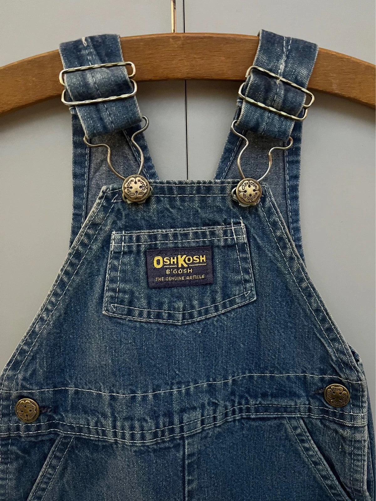 Oshkosh Unisex Vintage Denim Dungarees 12M