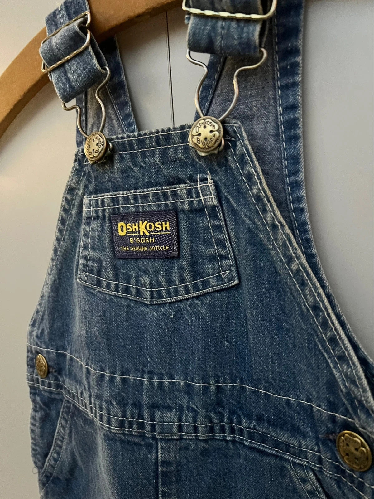 Oshkosh Unisex Vintage Denim Dungarees 12M