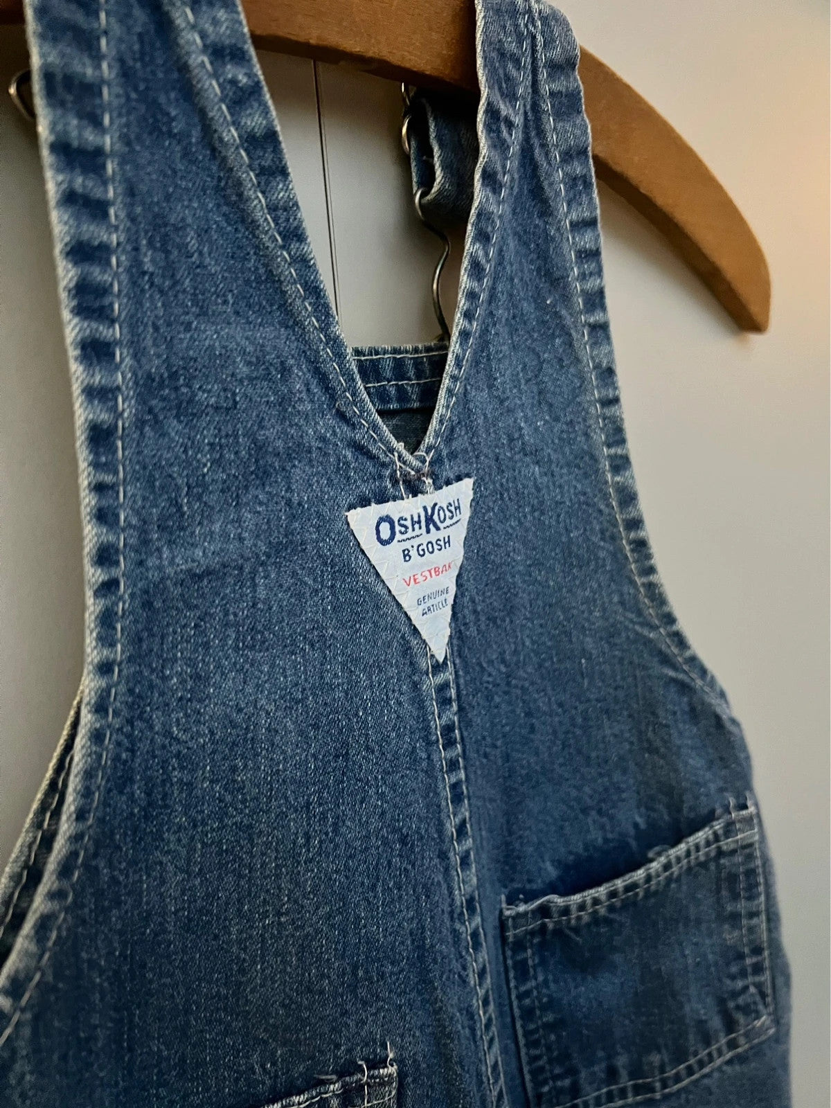 Oshkosh Unisex Vintage Denim Dungarees 12M