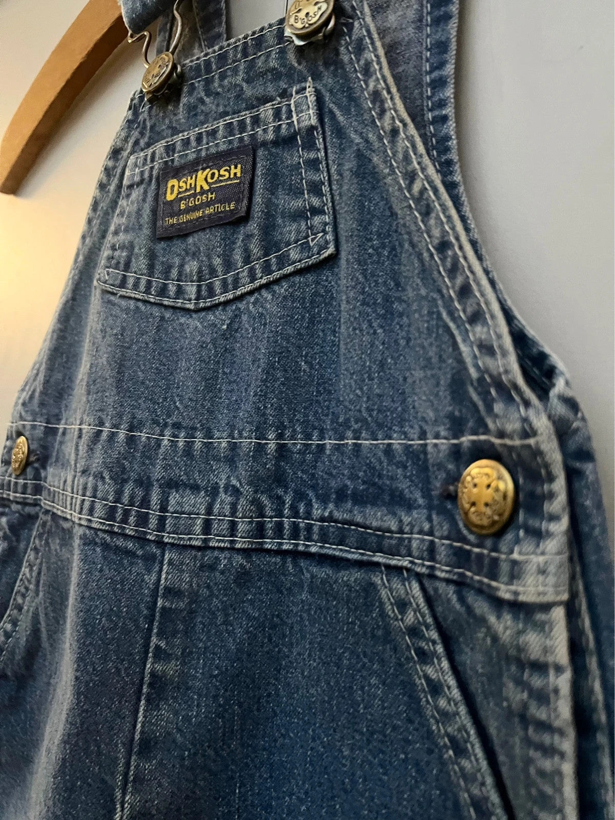 Oshkosh Unisex Vintage Denim Dungarees 12M