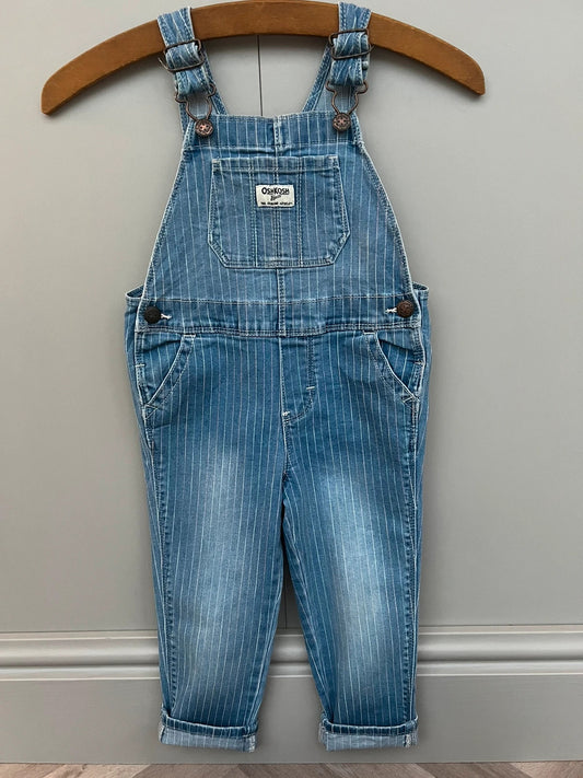 Oshkosh Multi Pinstripe Denim Dungarees