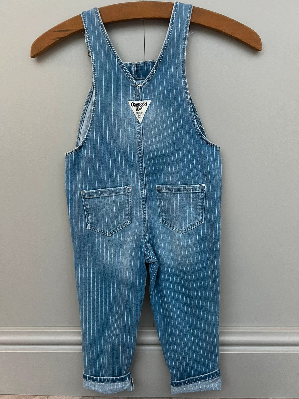 Oshkosh Multi Pinstripe Denim Dungarees