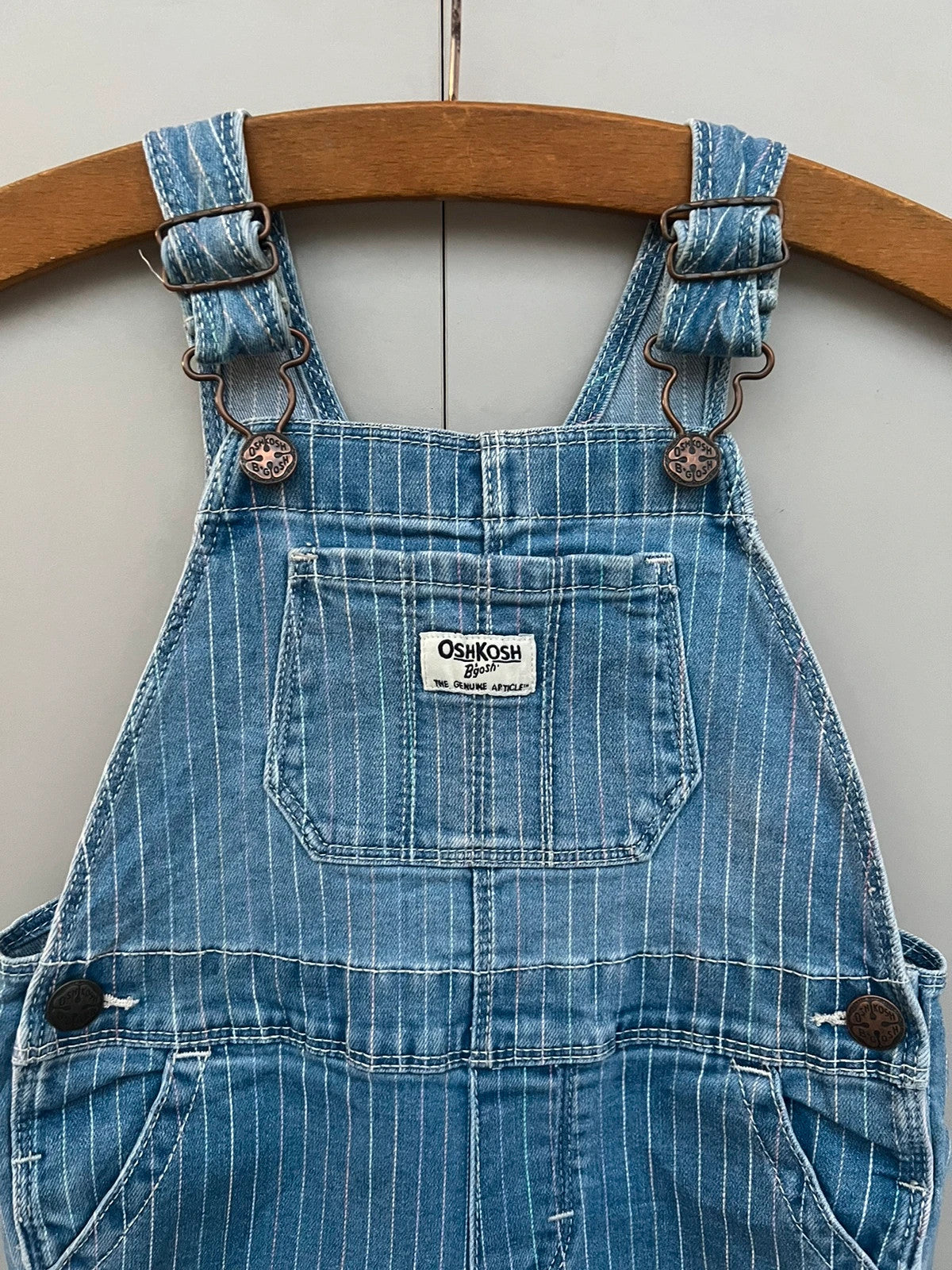 Oshkosh Multi Pinstripe Denim Dungarees