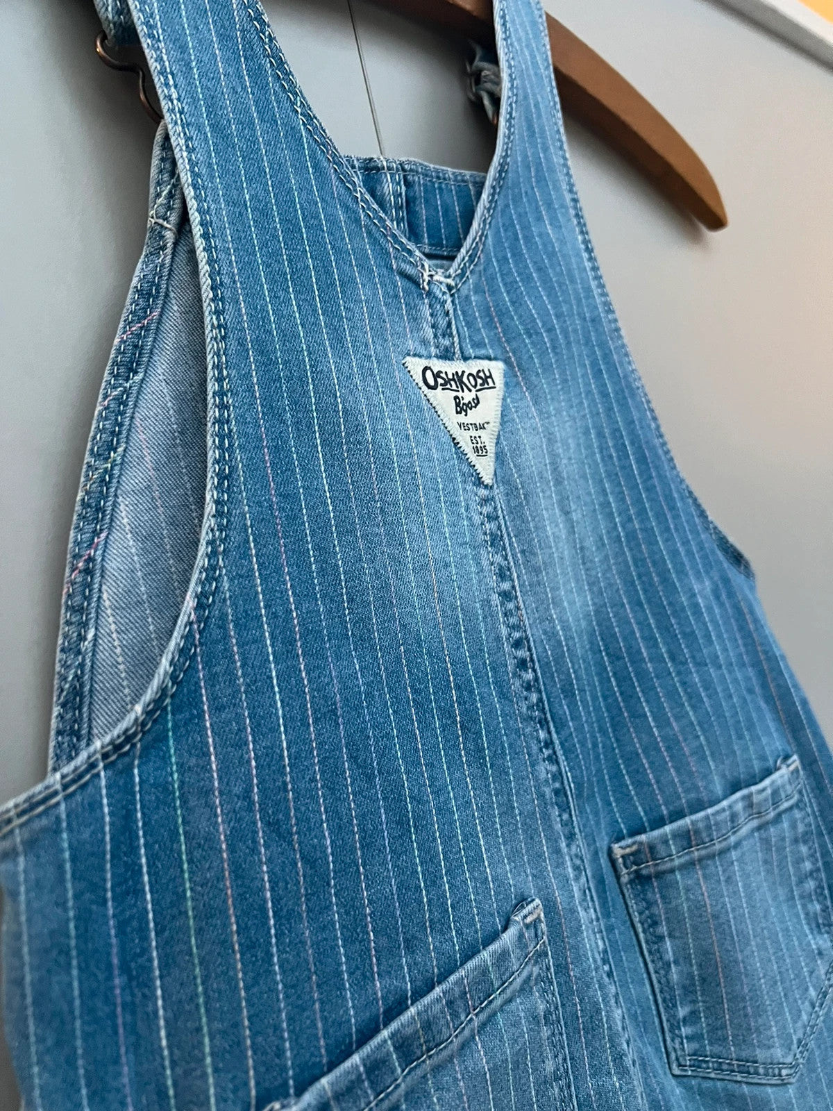 Oshkosh Multi Pinstripe Denim Dungarees