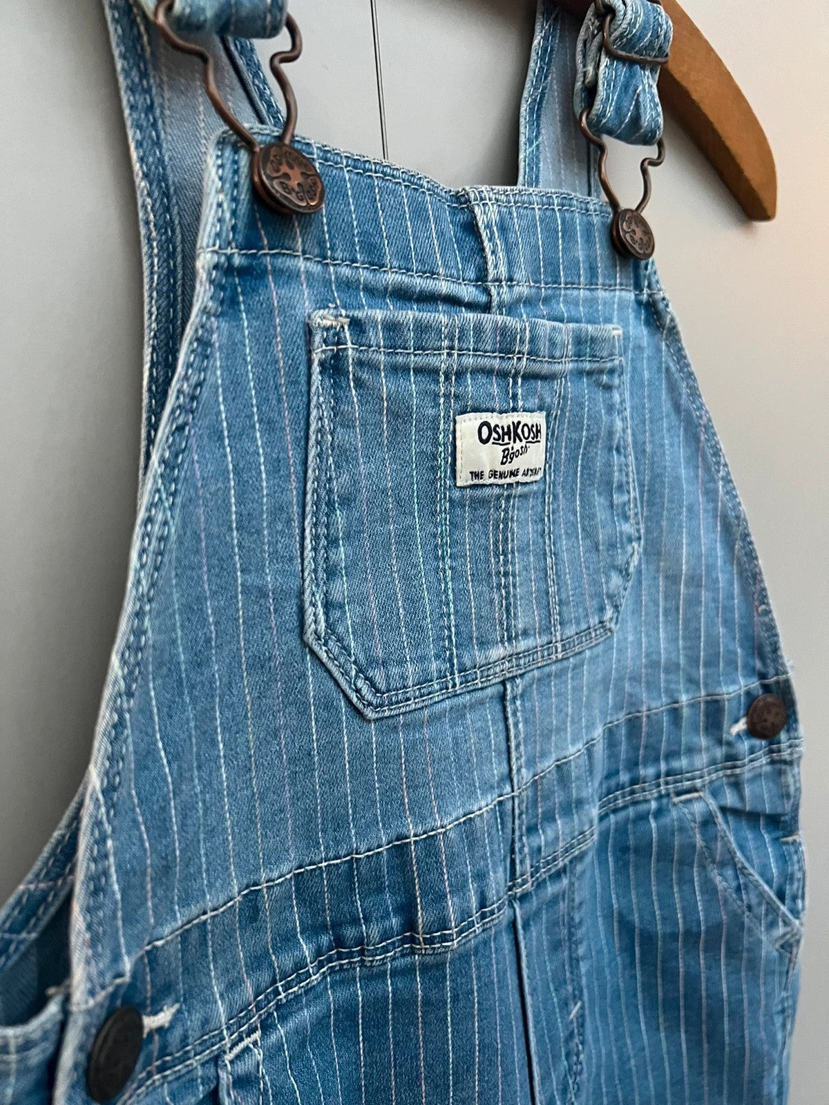 Oshkosh Multi Pinstripe Denim Dungarees