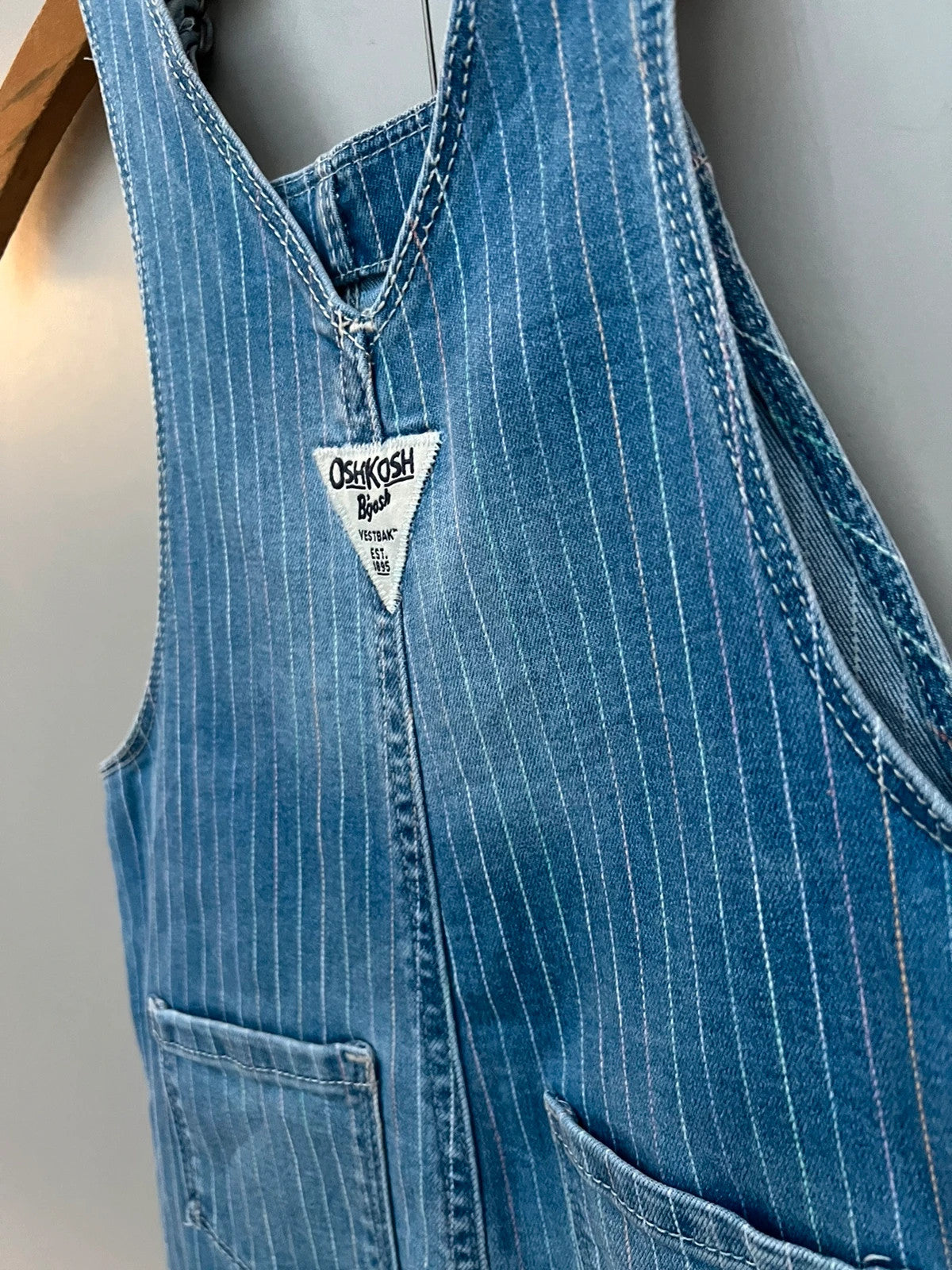 Oshkosh Multi Pinstripe Denim Dungarees