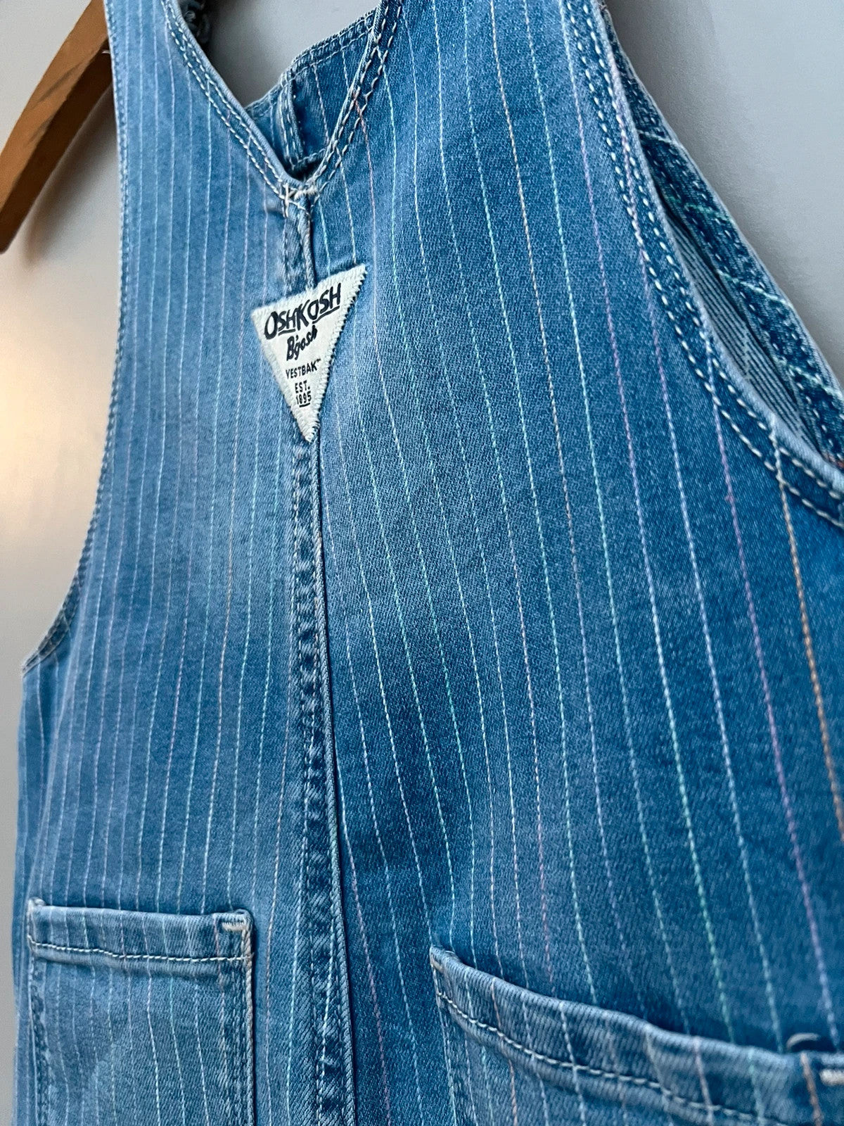 Oshkosh Multi Pinstripe Denim Dungarees