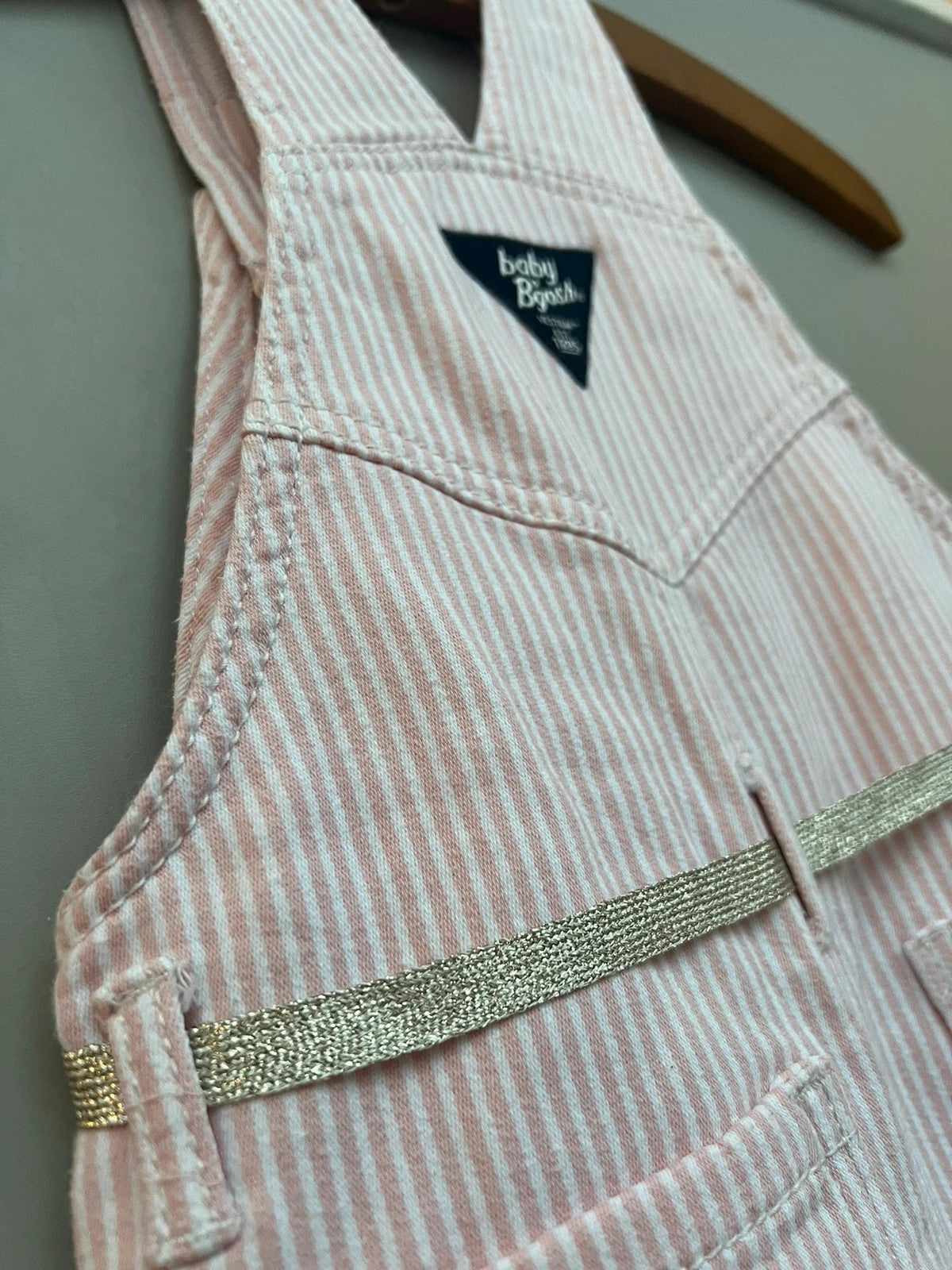 Oshkosh Pink and White Hickory Stripe 24M