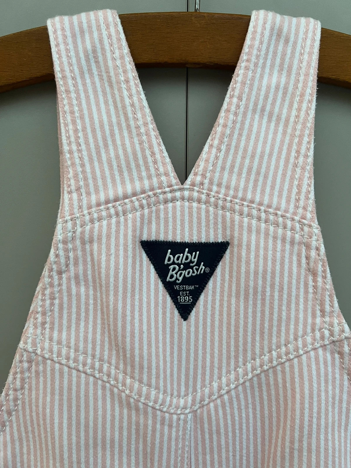 Oshkosh Pink and White Hickory Stripe 24M