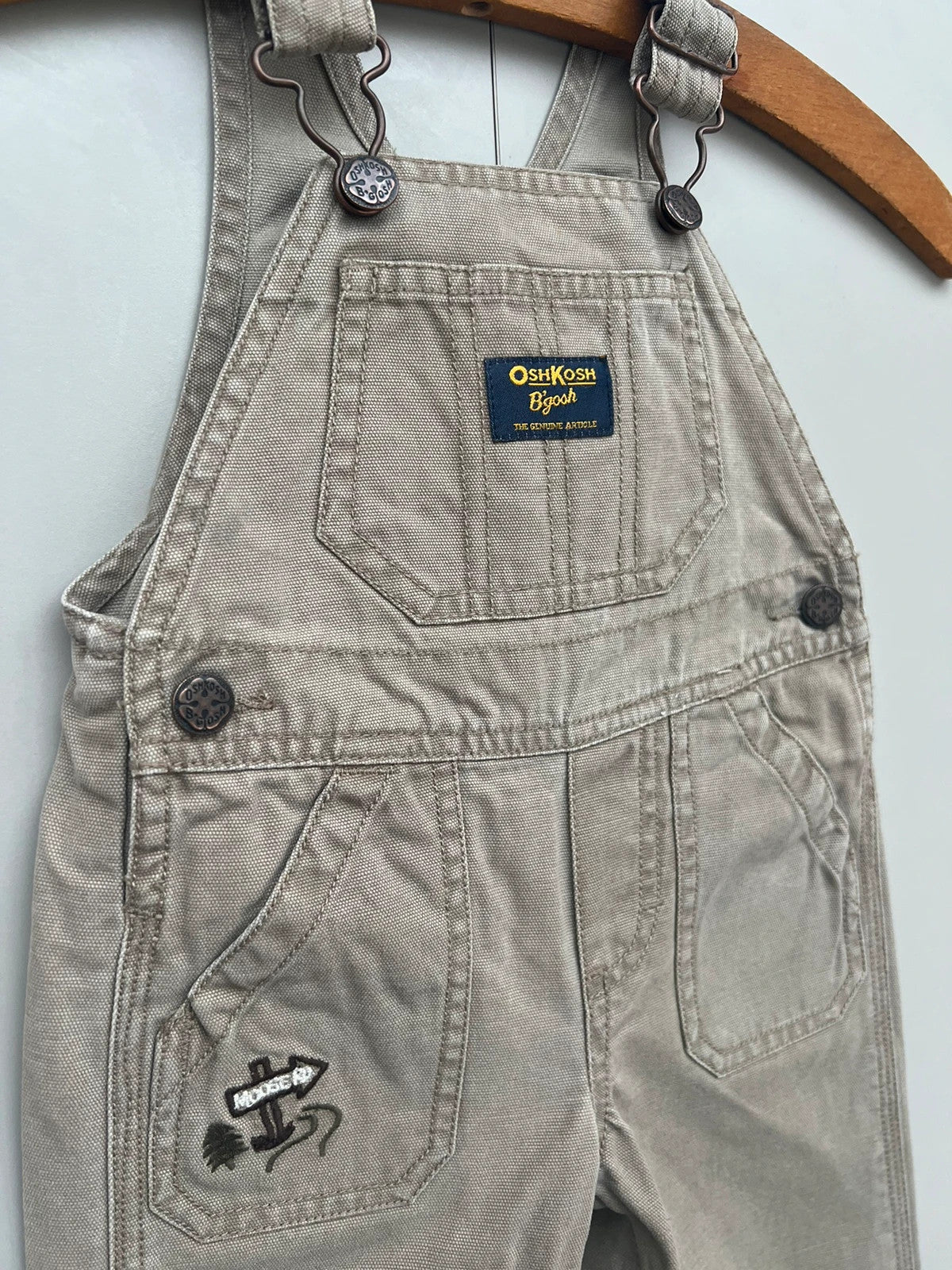 Oshkosh Festive Cargo Dungarees 6M