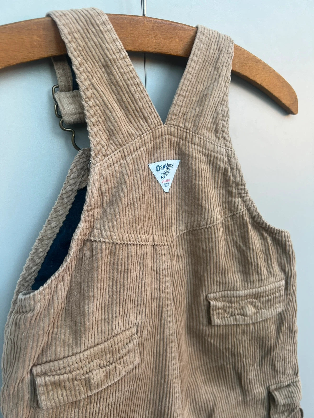 Oshkosh Camel Corduroy Lined Dungarees 24M