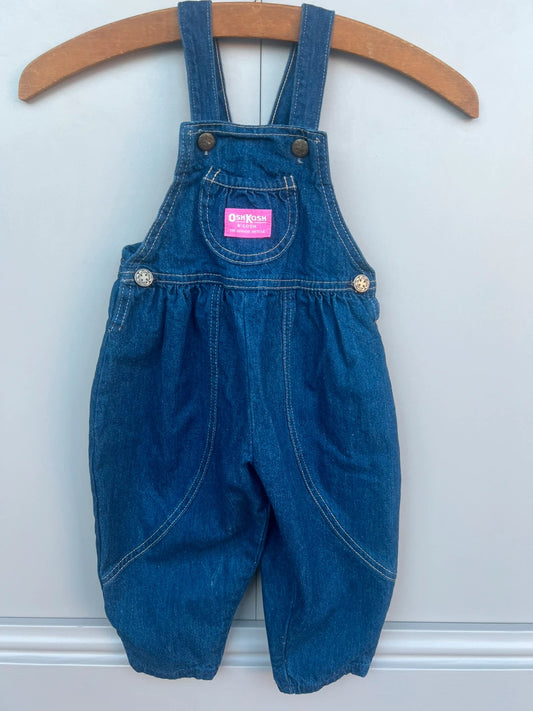 Oshkosh Bubble Vintage Denim Dungarees 2T