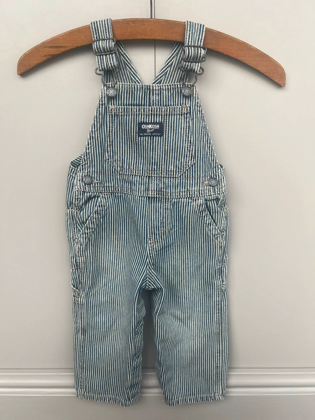 Oshkosh Hickory Stripe Dungarees 18M