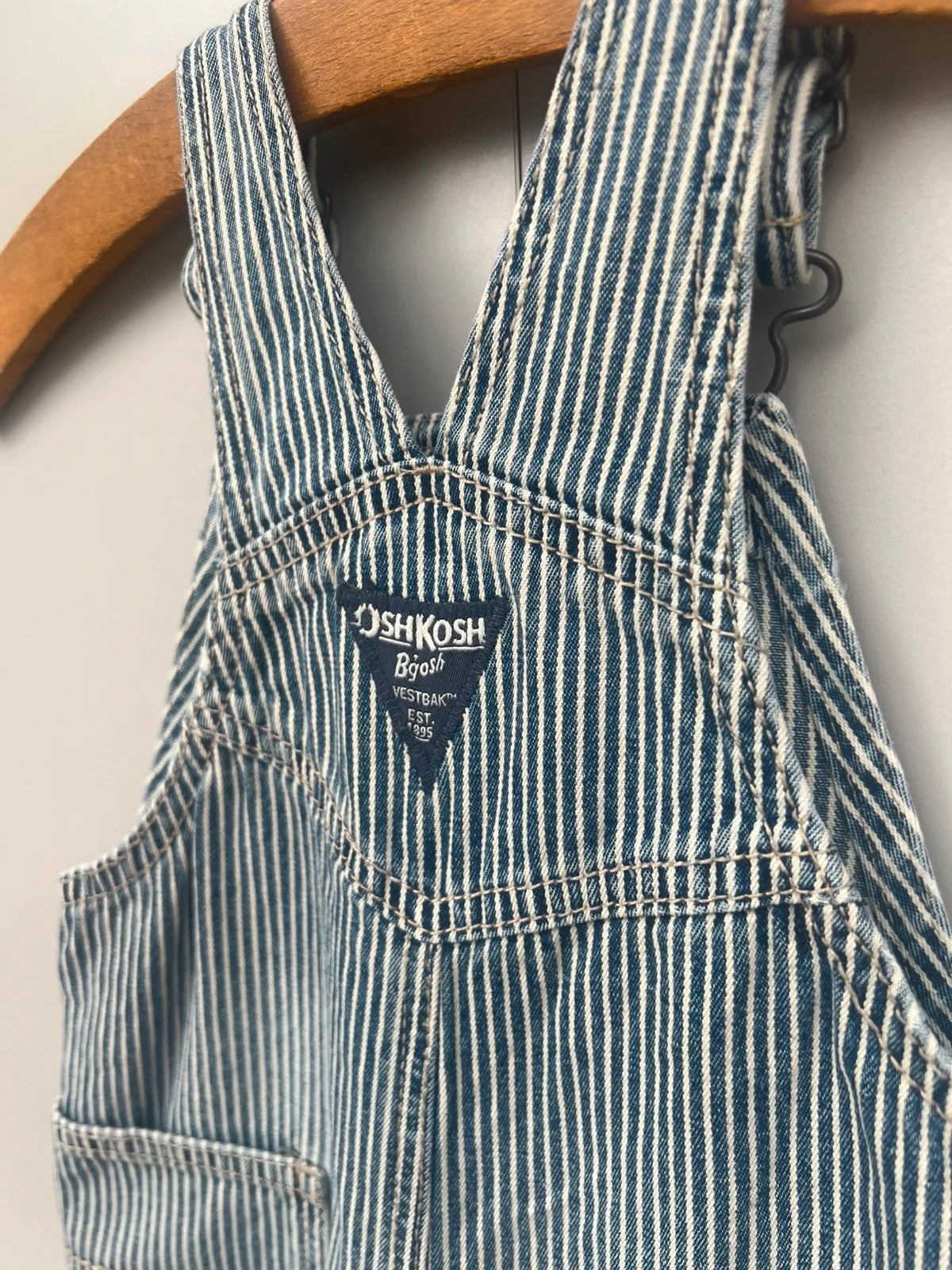 Oshkosh Hickory Stripe Dungarees 18M