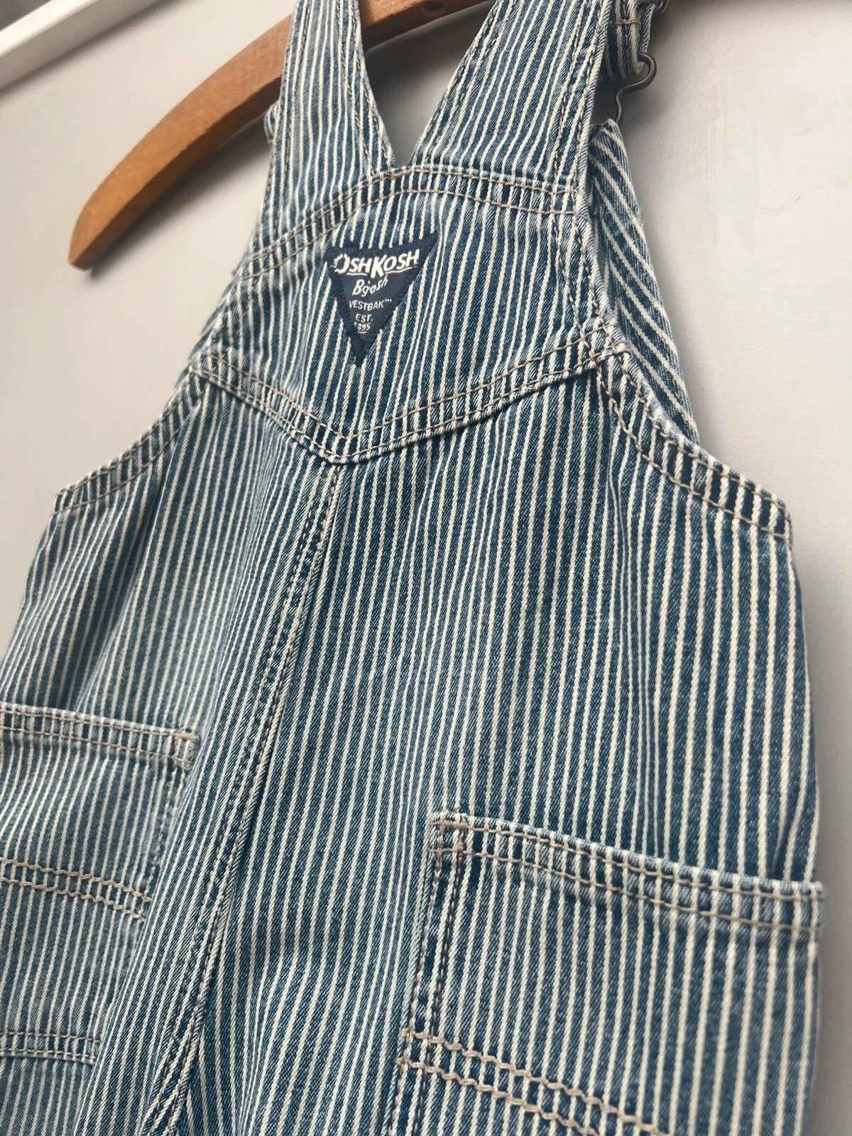 Oshkosh Hickory Stripe Dungarees 18M